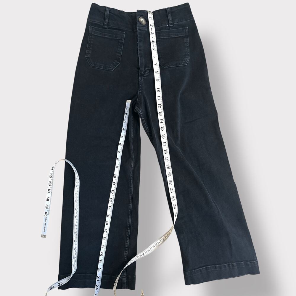 Maeve By Anthropologie wide leg hipster cropped trouser 28 - Picture 3 of 5